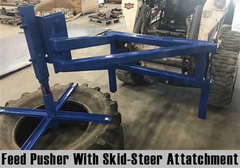 skid steer feed pusher|apm feed pusher.